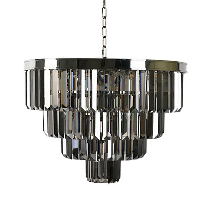 Luxury bright crystal glass prismatic bars chandelier